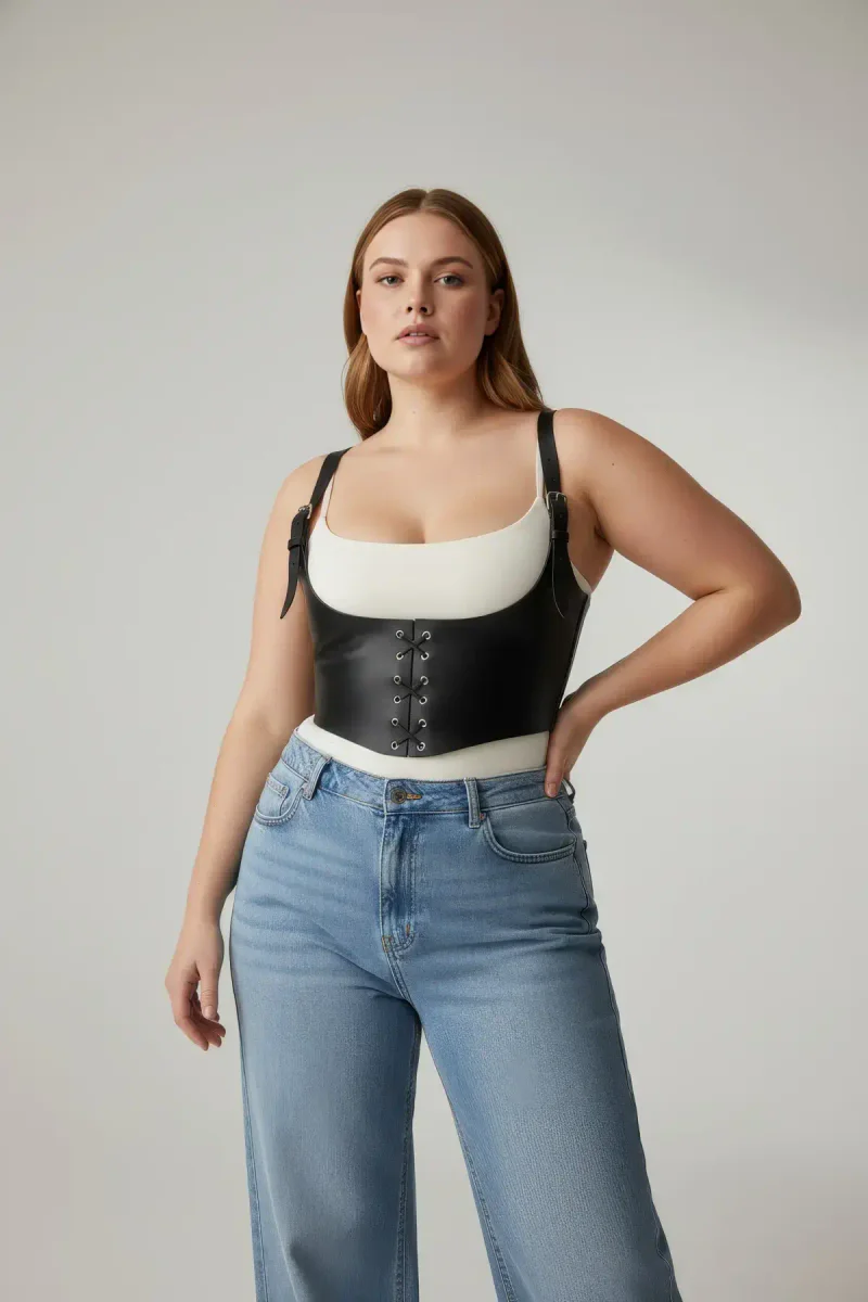 Vegan Leather Underbust Harness Front