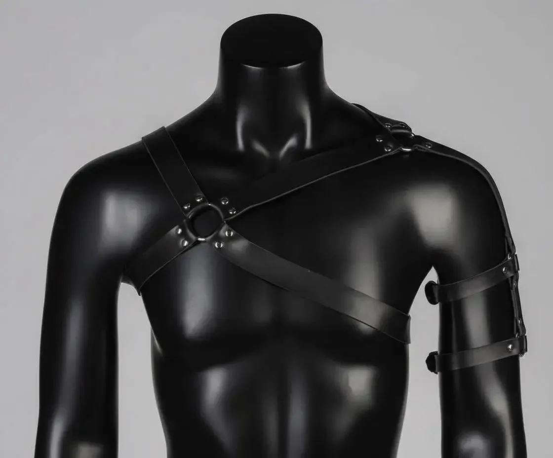 Vegan Leather Shoulder Harness Outfit
