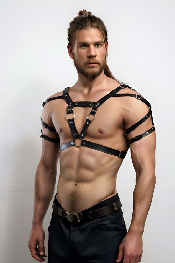 Warrior Viking Men's Harness, Men's PartyWear, Viking Cosplay - PNTM6 - 1