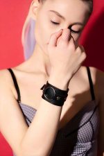 Leather Bracelet - Stylish Leather Band With Fashion Ring & Adjustable Strap - Image 3