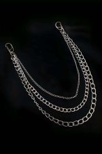 Chain Choker Necklace - Adjustable Back Tie Collar | Black & Red Fashion Accessory - Image 2