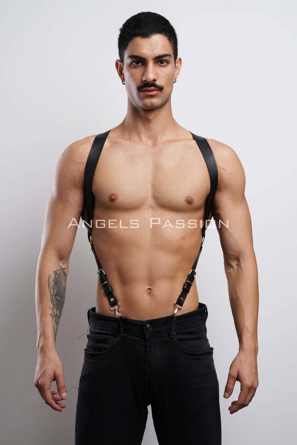 Angels Passion - 2 Men's Chest Harness – Adjustable Leather Men's Belt | Comfortable Strap - Image 1