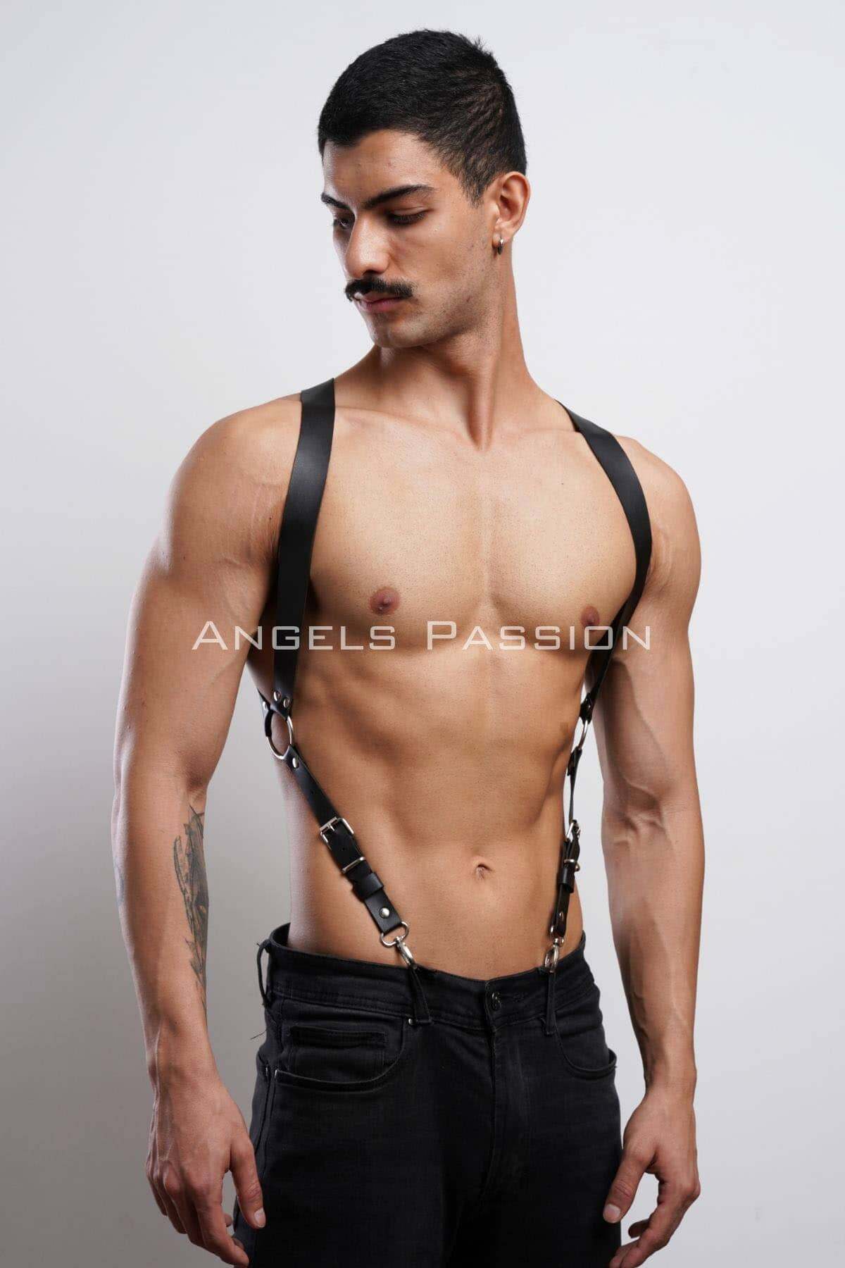 Angels Passion - 7 Men's Chest Harness – Adjustable Leather Men's Belt | Comfortable Strap - Image 5