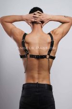 Chain Chest Harness - Men's Shirt Belt | Adjustable Leather Strap for Partywear - Image 4