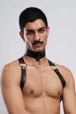 Men's Chest Harness – Adjustable Leather Strap Accessory for Party Wear - Image 4