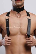 Men's Chest Harness – Adjustable Leather Strap Accessory for Party Wear - Image 6