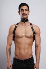 Men's Chest Harness – Adjustable Leather Strap Accessory for Party Wear - Image 2